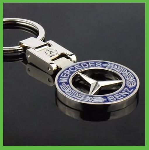 Mercedes Sleutelhanger sleutelhanger 1 1/2" inch 35 mm %100 handgemaakte sleutelhanger 925 sterling zilver Accessoires Sleutelhangers & Keycords Sleutelhangers 